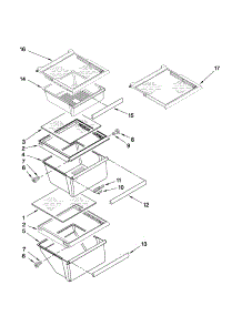 Refrigerator Shelf Parts parts for Kenmore Refrigerator 106.51103111 (10651103111, 106 51103111) from AppliancePartsPros.com