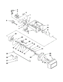 Motor And Ice Container Parts parts for Kenmore Refrigerator 106.51103111 (10651103111, 106 51103111) from AppliancePartsPros.com