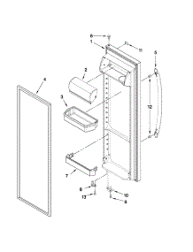 Refrigerator Door Parts parts for Kenmore Refrigerator 106.51103111 (10651103111, 106 51103111) from AppliancePartsPros.com