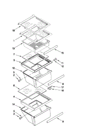 Refrigerator Shelf Parts parts for Kenmore Refrigerator 106.41263804 (10641263804, 106 41263804) from AppliancePartsPros.com