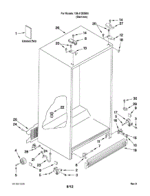 Cabinet Parts parts for Kenmore Refrigerator 106.41263804 (10641263804, 106 41263804) from AppliancePartsPros.com
