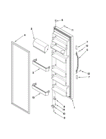 Refrigerator Door Parts parts for Kenmore Refrigerator 106.59912703 (10659912703, 106 59912703) from AppliancePartsPros.com