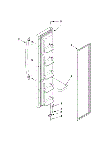 Freezer Door Parts parts for Kenmore Refrigerator 106.40263011 (10640263011, 106 40263011) from AppliancePartsPros.com