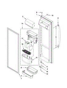 Refrigerator Door Parts parts for Kenmore Refrigerator 106.40263011 (10640263011, 106 40263011) from AppliancePartsPros.com