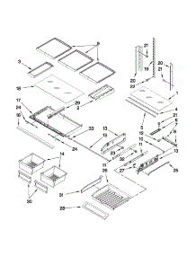 Shelf Parts parts for Kenmore Refrigerator 596.79543016 (59679543016, 596 79543016) from AppliancePartsPros.com