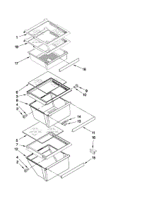 Refrigerator Shelf Parts parts for Kenmore Refrigerator 106.41563805 (10641563805, 106 41563805) from AppliancePartsPros.com