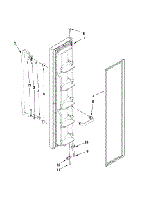 Freezer Door Parts parts for Kenmore Refrigerator 106.41563805 (10641563805, 106 41563805) from AppliancePartsPros.com