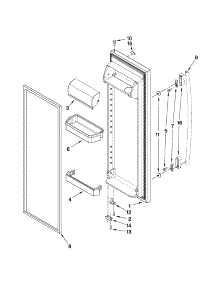 Refrigerator Door Parts parts for Kenmore Refrigerator 106.41563805 (10641563805, 106 41563805) from AppliancePartsPros.com