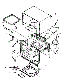 Cabinet Parts parts for Kenmore Microwave 565.8738611 (5658738611, 565 8738611) from AppliancePartsPros.com