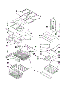 Shelf Parts parts for Kenmore Refrigerator 596.79533014 (59679533014, 596 79533014) from AppliancePartsPros.com