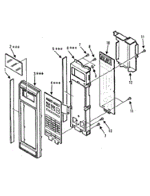 Control Panel parts for Kenmore Microwave 565.8944780 (5658944780, 565 8944780) from AppliancePartsPros.com