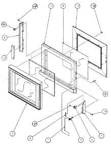 Microwave Door parts for Kenmore Microwave 996.42 / 1988 (99642 / 1988, 996 42 / 1988) from AppliancePartsPros.com