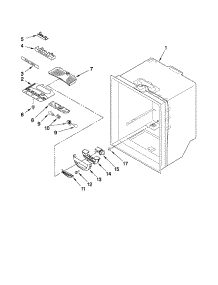 Refrigerator Liner Parts parts for Kenmore Refrigerator 596.69280012 (59669280012, 596 69280012) from AppliancePartsPros.com