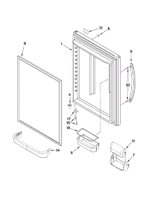 Refrigerator Door Parts parts for Kenmore Refrigerator 596.69280012 (59669280012, 596 69280012) from AppliancePartsPros.com