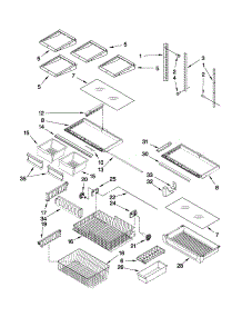 Shelf Parts parts for Kenmore Refrigerator 596.69280012 (59669280012, 596 69280012) from AppliancePartsPros.com