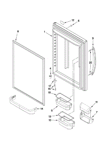 Refrigerator Door Parts parts for Kenmore Refrigerator 596.69979012 (59669979012, 596 69979012) from AppliancePartsPros.com