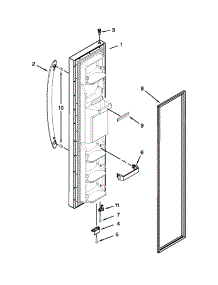 Freezer Door Parts parts for Kenmore Refrigerator 106.51123210 (10651123210, 106 51123210) from AppliancePartsPros.com