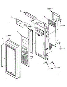 Control Panel parts for Kenmore Microwave 565.8972180 (5658972180, 565 8972180) from AppliancePartsPros.com