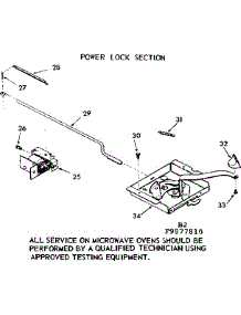 Power Lock Section parts for Kenmore Microwave 103.9877810 (1039877810, 103 9877810) from AppliancePartsPros.com