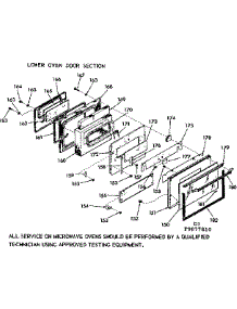 Lower Oven Door Section parts for Kenmore Microwave 103.9877810 (1039877810, 103 9877810) from AppliancePartsPros.com