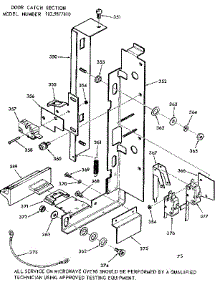 Door Catch Section parts for Kenmore Microwave 103.9877810 (1039877810, 103 9877810) from AppliancePartsPros.com