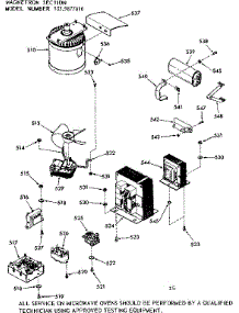 Magnetron Section parts for Kenmore Microwave 103.9877810 (1039877810, 103 9877810) from AppliancePartsPros.com