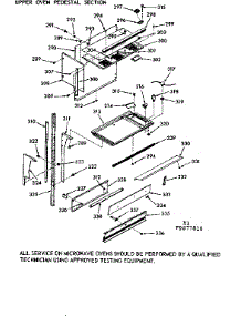 Upper Oven Pedestal Section parts for Kenmore Microwave 103.9877810 (1039877810, 103 9877810) from AppliancePartsPros.com