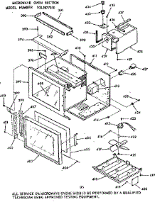 Microwave Oven Section parts for Kenmore Microwave 103.9877810 (1039877810, 103 9877810) from AppliancePartsPros.com