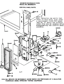 Control Panel Parts parts for Kenmore Microwave 564.9928210 (5649928210, 564 9928210) from AppliancePartsPros.com