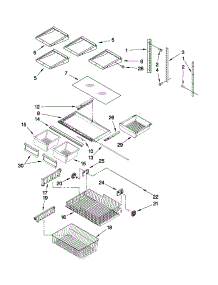 Shelf Parts parts for Kenmore Refrigerator 596.69972012 (59669972012, 596 69972012) from AppliancePartsPros.com