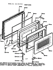 Door Parts parts for Kenmore Microwave 564.9927910 (5649927910, 564 9927910) from AppliancePartsPros.com