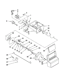 Motor And Ice Container Parts parts for Kenmore Refrigerator 106.51113210 (10651113210, 106 51113210) from AppliancePartsPros.com