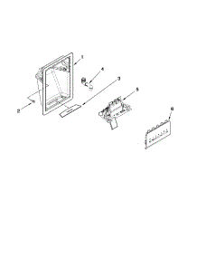 Dispenser Front Parts parts for Kenmore Refrigerator 106.51113210 (10651113210, 106 51113210) from AppliancePartsPros.com