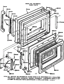 Door Parts parts for Kenmore Microwave 564.9988010 (5649988010, 564 9988010) from AppliancePartsPros.com