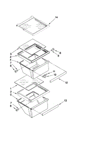 Refrigerator Shelf Parts parts for Kenmore Refrigerator 106.51113210 (10651113210, 106 51113210) from AppliancePartsPros.com