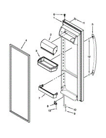 Refrigerator Door Parts parts for Kenmore Refrigerator 106.51129210 (10651129210, 106 51129210) from AppliancePartsPros.com