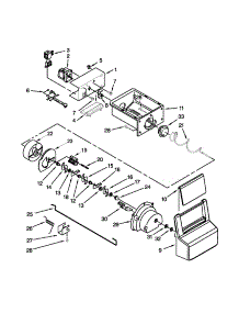 Motor And Ice Container Parts parts for Kenmore Refrigerator 106.51129210 (10651129210, 106 51129210) from AppliancePartsPros.com