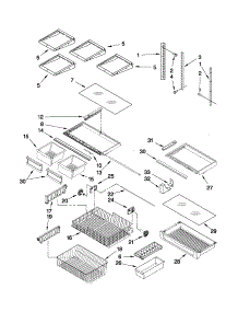 Shelf Parts parts for Kenmore Refrigerator 596.69982011 (59669982011, 596 69982011) from AppliancePartsPros.com