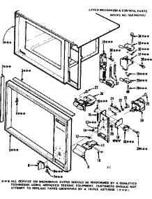 Latch Mechanism And Control Parts parts for Kenmore Microwave 564.9907912 (5649907912, 564 9907912) from AppliancePartsPros.com