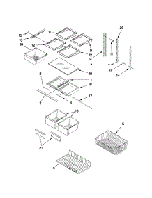 Shelf Parts parts for Kenmore Refrigerator 596.69933012 (59669933012, 596 69933012) from AppliancePartsPros.com