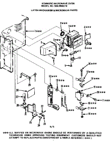 Latch Mechansim & Microwave Parts parts for Kenmore Microwave 564.9908210 (5649908210, 564 9908210) from AppliancePartsPros.com