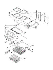 Shelf Parts parts for Kenmore Refrigerator 596.69959012 (59669959012, 596 69959012) from AppliancePartsPros.com