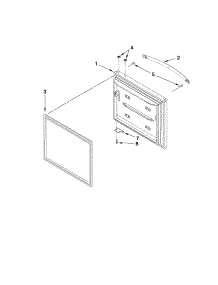 Freezer Door Parts parts for Kenmore Refrigerator 596.69959012 (59669959012, 596 69959012) from AppliancePartsPros.com