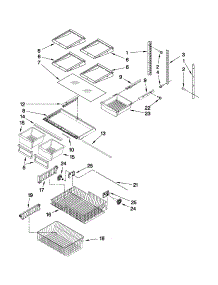 Shelf Parts parts for Kenmore Refrigerator 596.69963012 (59669963012, 596 69963012) from AppliancePartsPros.com