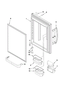 Refrigerator Door Parts parts for Kenmore Refrigerator 596.69983011 (59669983011, 596 69983011) from AppliancePartsPros.com