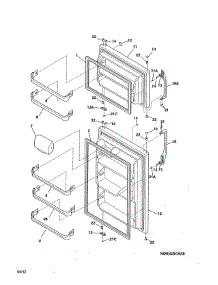 Door parts for Kenmore Refrigerator 253.71762017 (25371762017, 253 71762017) from AppliancePartsPros.com
