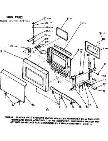Door Parts parts for Kenmore Microwave 564.9917711 (5649917711, 564 9917711) from AppliancePartsPros.com