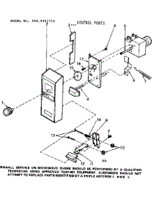 Cavity Parts parts for Kenmore Microwave 564.9917710 (5649917710, 564 9917710) from AppliancePartsPros.com