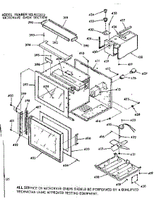 Microwave Oven Section parts for Kenmore Microwave 103.9877812 (1039877812, 103 9877812) from AppliancePartsPros.com