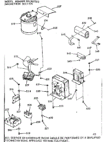 Magnetron Section parts for Kenmore Microwave 103.9877812 (1039877812, 103 9877812) from AppliancePartsPros.com